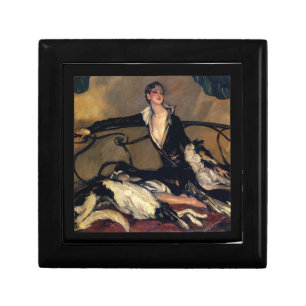 Deco Borzoi Jewelry Box