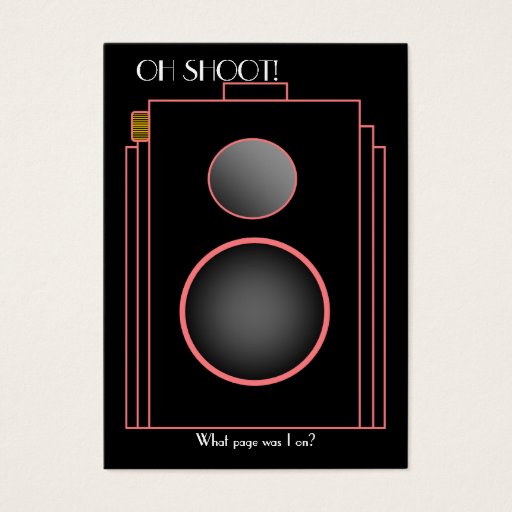 Customizable Deco Camera Bookmark (Parisian) Business Card Template