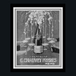 Deco Chauvet Freres Champagne Ad 16 x 20 Poster<br><div class="desc">Classy, black and white Art Deco Champagne Ad for G. Chauvet Freres. 16 x 20</div>