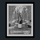 Deco Chauvet Freres Champagne Ad 16 x 20 Poster<br><div class="desc">Classy, black and white Art Deco Champagne Ad for G. Chauvet Freres. 16 x 20</div>