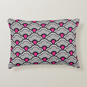 Pink Scallop Pattern Decorative Throw Pillows Zazzle