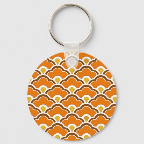 Deco Chinese Scallops Mandarin Orange  Keychain