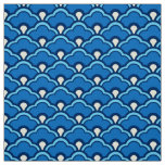 Deco Chinese Scallops, Ocean Blue and Indigo Fabric
