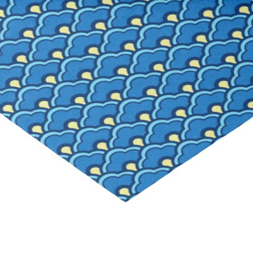 Deco Chinese Scallops Ocean Blue and Indigo Tissue Paper