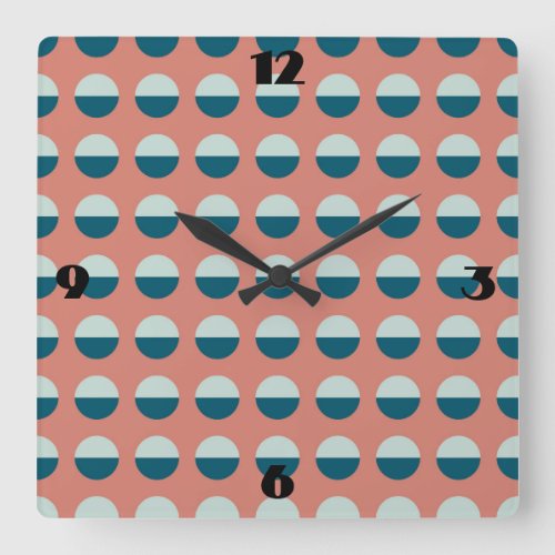 Deco Circles Square Wall Clock