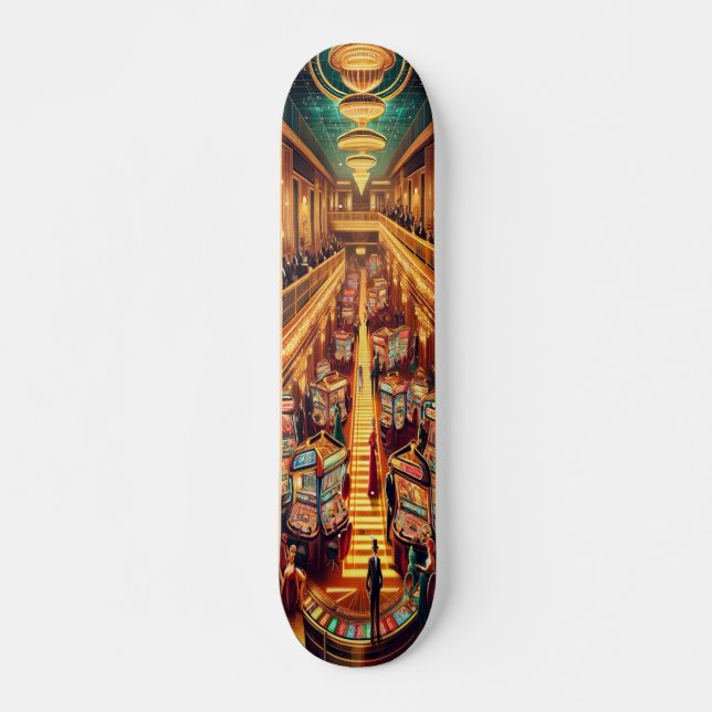 "Deco Cocktail Lounge Deck" Skateboard (Front)