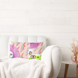 Deco Cubist Geometric Futuristic Lumbar Pillow