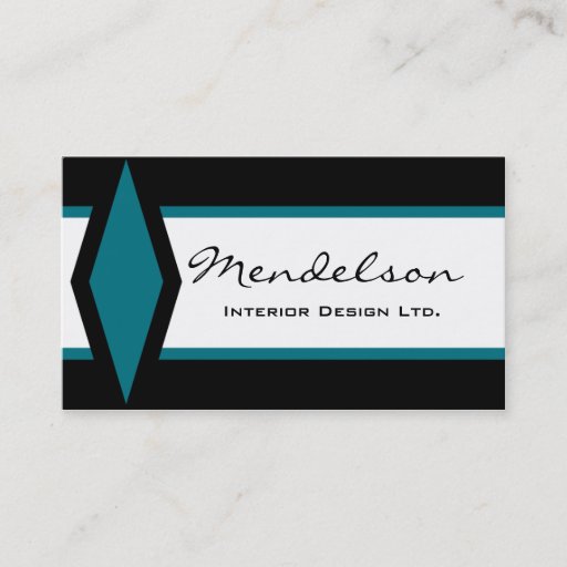 Customizable Deco Decor Aqua Design Company Business Card