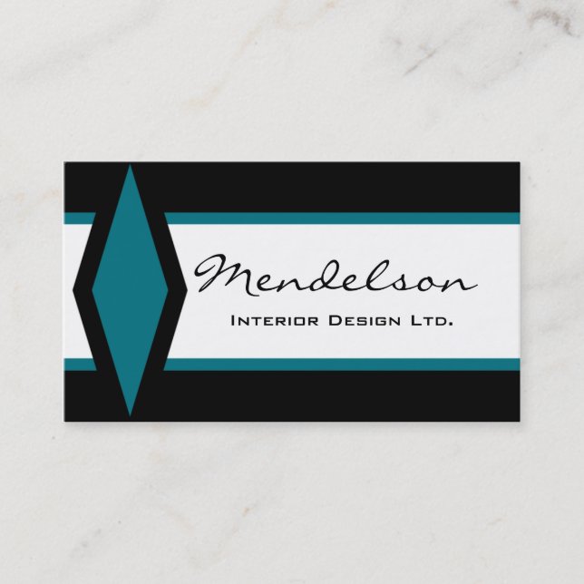 Deco Decor Aqua Design Company Business Card (Front)