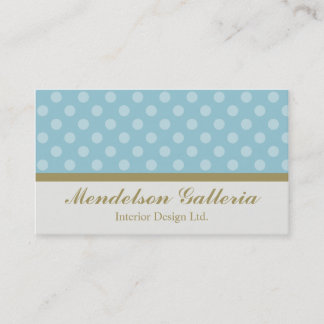 Deco Dots Blue Design Company Business Card