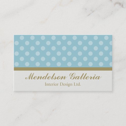 Deco Dots Blue Design Company Business Card