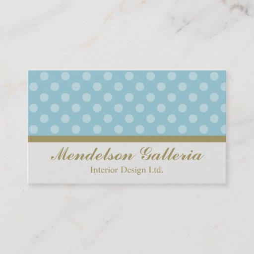 Customizable Deco Dots Blue Design Company Business Card