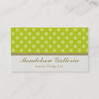 Deco Dots Green Design Company Business Card