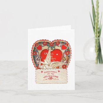 Deco Dove Valentine Card by Gypsify at Zazzle