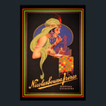 Deco Egyptian Cigarette Ad Poster 13x19<br><div class="desc">Art Deco Advertisement Poster for Nicolas Soussa Frere's  Egyptian Cigarettes</div>