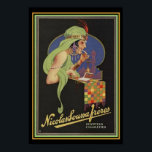 Deco Egyptian Cigarette Ad Poster 13x19<br><div class="desc">Art Deco Advertisement Poster for Nicolas Soussa Frere's  Egyptian Cigarettes</div>