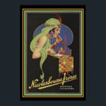 Deco Egyptian Cigarette Ad Poster 13x19<br><div class="desc">Art Deco Advertisement Poster for Nicolas Soussa Frere's  Egyptian Cigarettes</div>