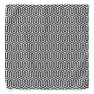 Deco Egyptian motif - black and white Bandana