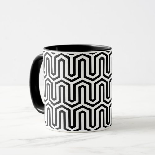 Deco Egyptian motif _ black and white Mug