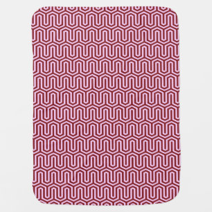 Deco Egyptian motif - burgundy and pink Baby Blanket