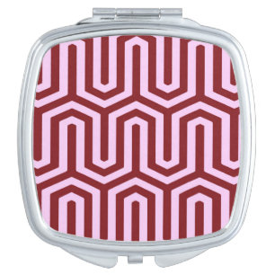 Deco Egyptian motif - burgundy and pink Mirror For Makeup