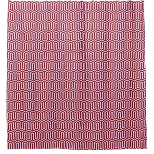 Deco Egyptian motif _ burgundy and pink Shower Curtain