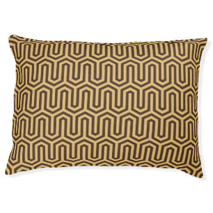Deco Egyptian motif - camel & chocolate brown Pet Bed