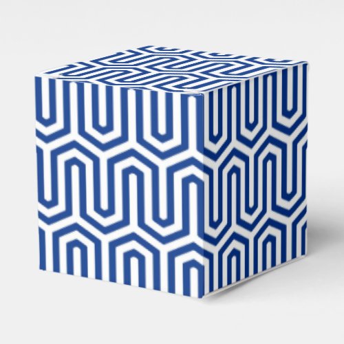 Deco Egyptian motif _ cobalt blue and white Favor Boxes