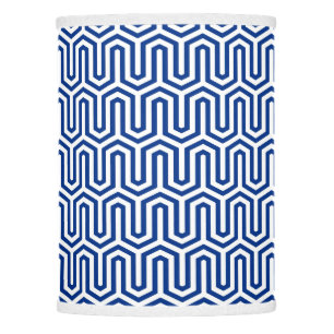 Deco Egyptian motif - cobalt blue and white Lamp Shade