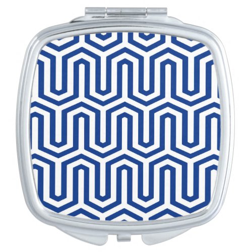 Deco Egyptian motif _ cobalt blue and white Mirror For Makeup