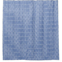 Deco Egyptian motif - cobalt blue and white