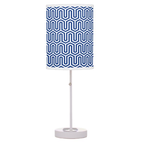 Deco Egyptian motif _ cobalt blue and white Table Lamp