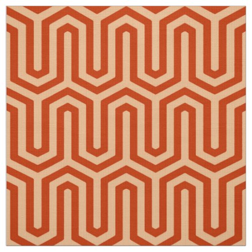 Deco Egyptian motif _ coral orange Fabric