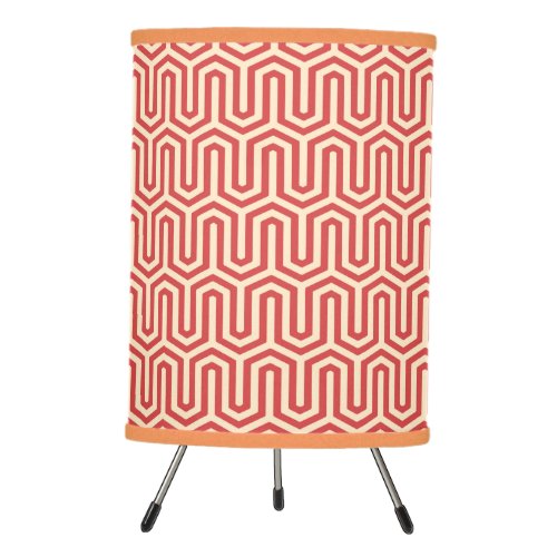 Deco Egyptian motif _ coral orange Tripod Lamp