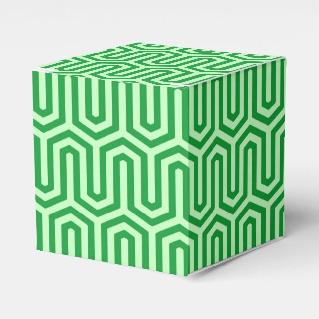 Deco Egyptian motif - jade green Favor Boxes (Front Side)
