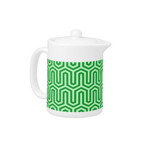 Deco Egyptian motif _ jade green Teapot
