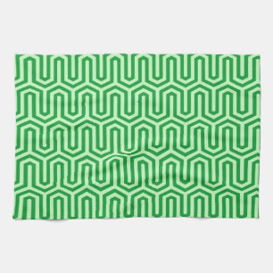 Deco Egyptian motif - jade green Towel