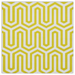 Deco Egyptian motif - mustard gold and white Fabric