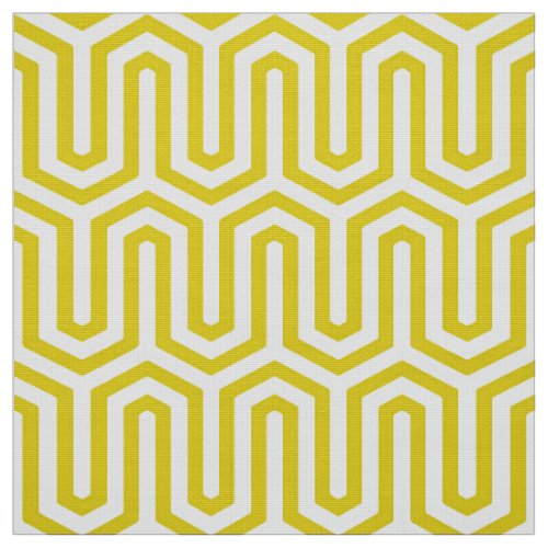 Deco Egyptian motif _ mustard gold and white Fabric