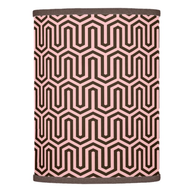 Deco Egyptian motif - pink and chocolate Lamp Shade (Front)