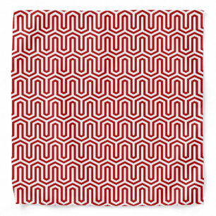 Deco Egyptian motif - red and white Bandana