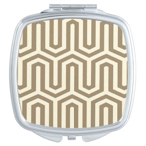 Deco Egyptian motif _ taupe and cream Makeup Mirror