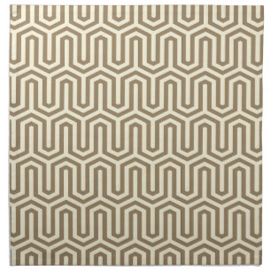 Deco Egyptian motif - taupe and cream Napkin