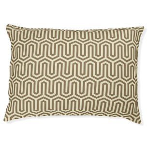 Deco Egyptian motif - taupe and cream Pet Bed