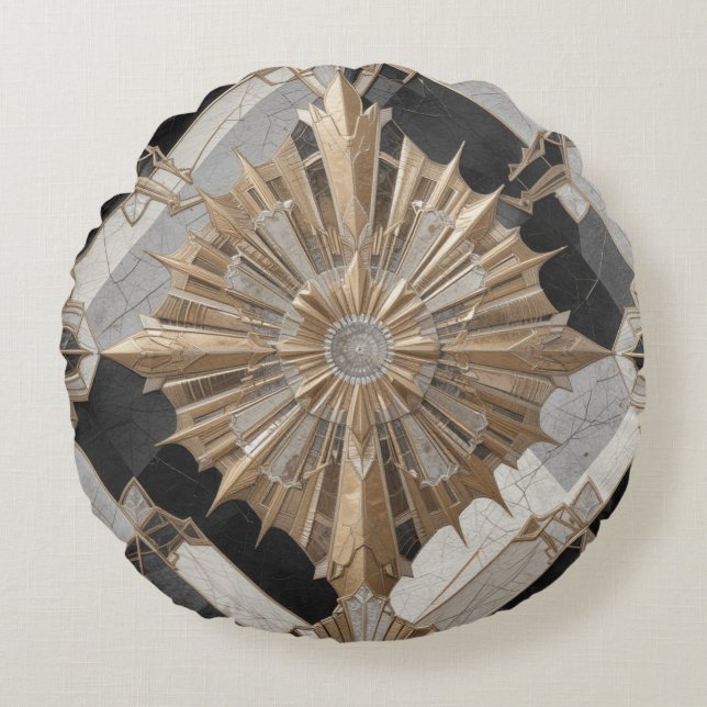 Deco Elegance Round Pillow (Front)