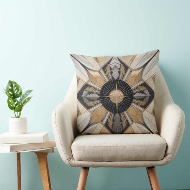 Deco Elegance Throw Pillow (Chair)