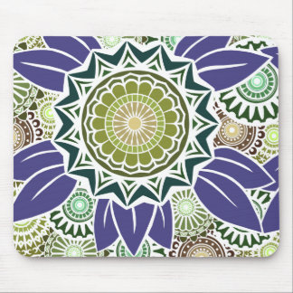 Deco Fandango in Green and Grape Mouse Pad