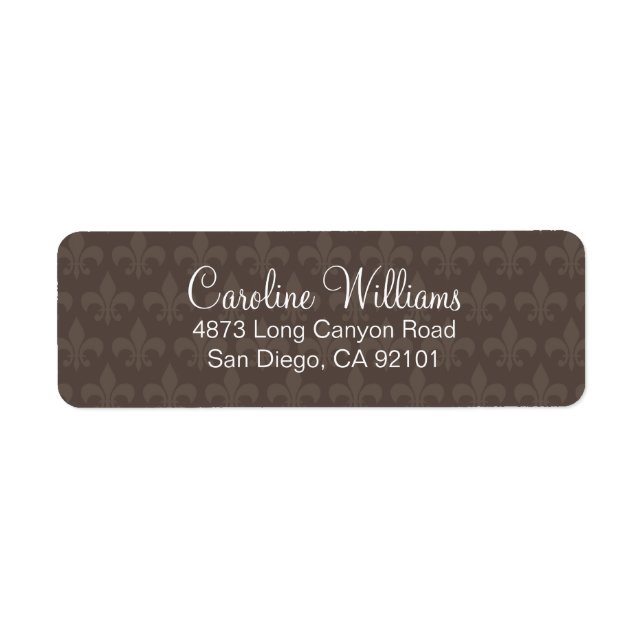 Deco Fleur De Lis Label (Front)