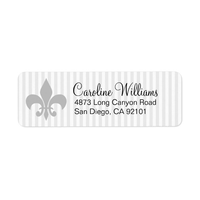 Deco Fleur De Lis Label (Front)