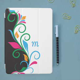 Deco Floral Monogram iPad Air Cover